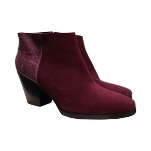 RACHEL COMEY | Suede and Leather Ankle Boots in Purple ~ Size US 9